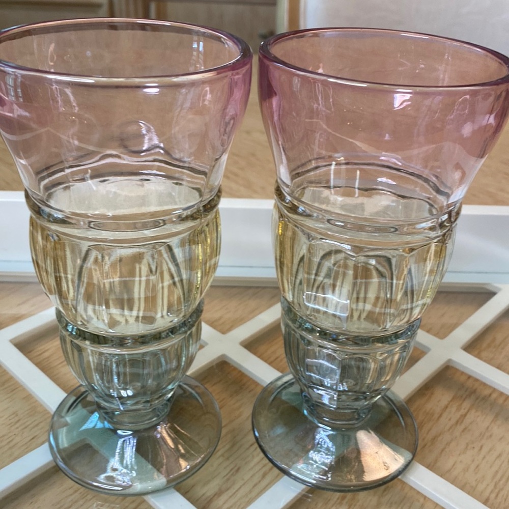 Vintage Colony Sundae Parfait Desert Footed Glass (2)